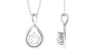 Certified Moissanite Solitaire Infinity Pendant Moissanite - ( D-VS1 ) - Color and Clarity - Rosec Jewels