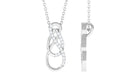 Real Diamond Gold Interlock Infinity Pendant Necklace Diamond - ( HI-SI ) - Color and Clarity - Rosec Jewels