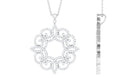 0.75 CT Vintage Inspired Certified Moissanite Pendant Necklace Moissanite - ( D-VS1 ) - Color and Clarity - Rosec Jewels