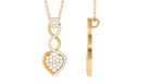 Natural Diamond Infinity Heart Pendant Necklace in Gold Diamond - ( HI-SI ) - Color and Clarity - Rosec Jewels