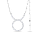 Cubic Zirconia Taurus Zodiac Necklace with Chain Zircon - ( AAAA ) - Quality - Rosec Jewels