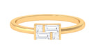 1/2 CT Simple Diamond Gold Promise Ring in Bar Setting Diamond - ( HI-SI ) - Color and Clarity - Rosec Jewels