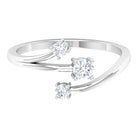 1/4 CT Prong Set Diamond Three Stone Wrap Ring Diamond - ( HI-SI ) - Color and Clarity - Rosec Jewels