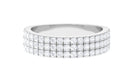 1.50 CT Certified Zircon Semi Eternity Ring in Pave Setting Zircon - ( AAAA ) - Quality - Rosec Jewels