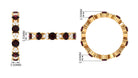 Designer Garnet and Diamond Eternity Ring Garnet - ( AAA ) - Quality - Rosec Jewels