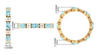 Real Aquamarine and Diamond Full Eternity Ring Aquamarine - ( AAA ) - Quality - Rosec Jewels