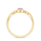 0.25 CT Elegant Rose Quartz Solitaire Ring in Prong Setting Rose Quartz - ( AAA ) - Quality - Rosec Jewels