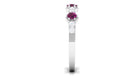 1 CT Rhodolite and Diamond Minimal Half Eternity Ring Rhodolite - ( AAA ) - Quality - Rosec Jewels