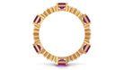 5 CT Certified Rhodolite and Moissanite Eternity Ring in Gold Rhodolite - ( AAA ) - Quality - Rosec Jewels