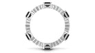 Black Spinel and Moissanite Designer Eternity Ring Black Spinel - ( AAA ) - Quality - Rosec Jewels