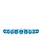 Eternity Band Ring with 2.25 CT Swiss Blue Topaz Swiss Blue Topaz - ( AAA ) - Quality - Rosec Jewels