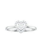 Natural Diamond Heart Promise Ring in Illusion Setting Diamond - ( HI-SI ) - Color and Clarity - Rosec Jewels