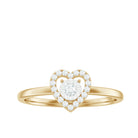 Natural Diamond Heart Promise Ring in Illusion Setting Diamond - ( HI-SI ) - Color and Clarity - Rosec Jewels