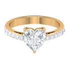 2.75 CT Heart Moissanite Solitaire Engagement Ring Moissanite - ( D-VS1 ) - Color and Clarity - Rosec Jewels