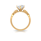 2 CT Celtic Detail Moissanite Heart Engagement Ring in Gold Moissanite - ( D-VS1 ) - Color and Clarity - Rosec Jewels