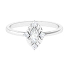 1/2 CT Marquise Zircon Engagement Ring in Gold Textured Zircon - ( AAAA ) - Quality - Rosec Jewels