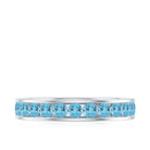 3.75 CT Swiss Blue Topaz Full Eternity Ring in Channel Setting Swiss Blue Topaz - ( AAA ) - Quality - Rosec Jewels