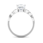 2.25 CT Asscher Cut Moissanite Solitaire Ring with Celtic Details Moissanite - ( D-VS1 ) - Color and Clarity - Rosec Jewels