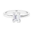 Octagon Cut Moissanite Solitaire Engagement Ring Moissanite - ( D-VS1 ) - Color and Clarity - Rosec Jewels