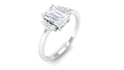 2 CT Octagon Cut Solitaire Cubic Zirconia Engagement Ring Zircon - ( AAAA ) - Quality - Rosec Jewels