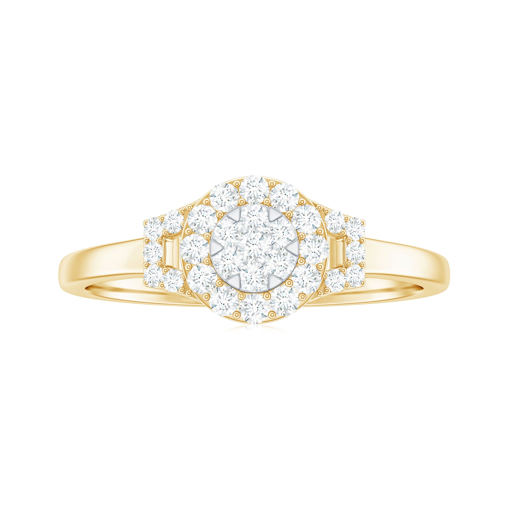 0.50 CT Minimal Zircon Engagement Ring in Gold Zircon - ( AAAA ) - Quality - Rosec Jewels