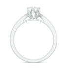 0.75 CT Zircon Solitaire Engagement Ring Zircon - ( AAAA ) - Quality - Rosec Jewels