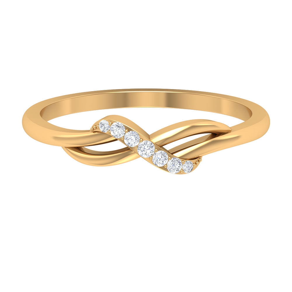 Certified Diamond Minimal Infinity Promise Ring Diamond - ( HI-SI ) - Color and Clarity - Rosec Jewels