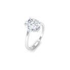 2.50 CT Oval Cut Solitaire Moissanite Bypass Engagement Ring Moissanite - ( D-VS1 ) - Color and Clarity - Rosec Jewels