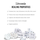 Zircon Statement Bridal Ring Set of 3 Zircon - ( AAAA ) - Quality - Rosec Jewels